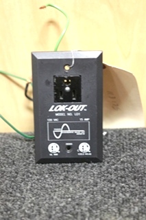 USED RV/MOTORHOME BLACK WALL OUTLET TV LOCK-OUT MODEL: L01