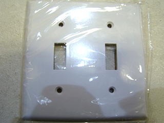 NEW RV/MOTORHOME TWO GANG WHITE DEEP SMOOTH EAGLE WALLPLATE 