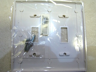 NEW RV/MOTORHOME TWO GANG WHITE DEEP SMOOTH EAGLE WALLPLATE 