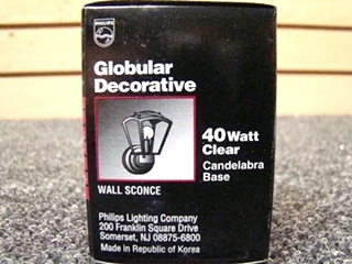 NEW RV OR HOME PHILIPS GLOBULAR DECORATIVE 40W CLEAR BULB