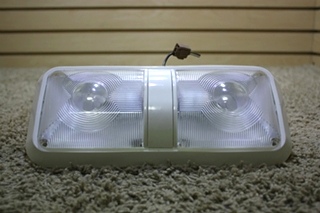 USED DOUBLE LENS RV CEILING LIGHT FIXTURE FOR SALE