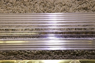 USED 2 BULB RECTANGLE VANITY LIGHT BAR WITH CLEAR COVER RV PARTS FOR SALE