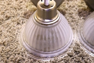 USED SET OF 2 RV SCONCE WALL LIGHT FIXTURES FOR SALE