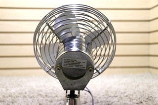 USED MOTORHOME CHROME 12V DASH FAN RV PARTS FOR SALE