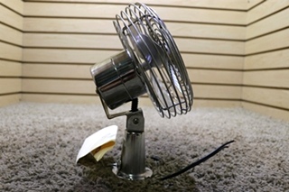 USED MOTORHOME CHROME 12V DASH FAN RV PARTS FOR SALE