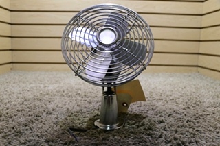 USED MOTORHOME CHROME 12V DASH FAN RV PARTS FOR SALE