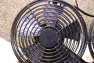 USED RV SET OF 2 BLACK DASH FANS FOR SALE