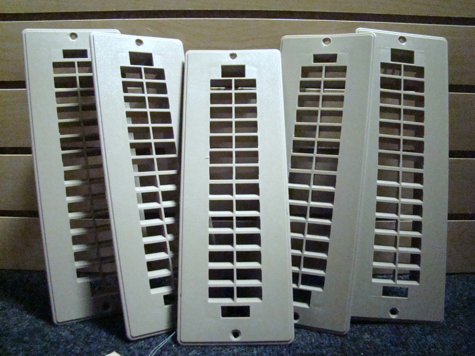 USED RV/MOTORHOME SET OF 5 TAN FLOOR VENT COVERS (PLASTIC) FOR SALE