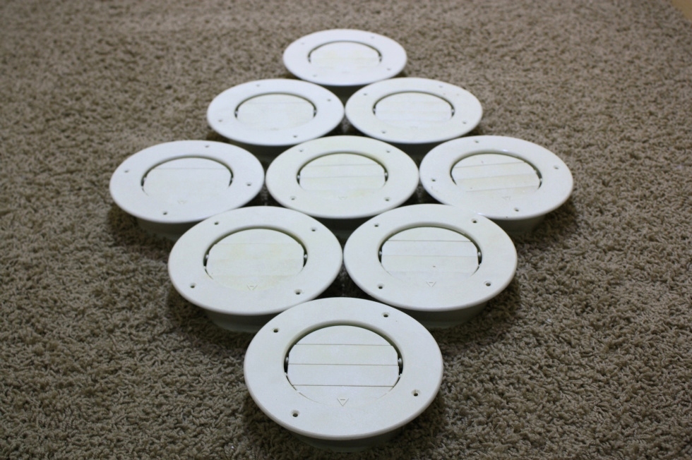 USED SET OF 9 ROUND CEILING VENT RV PARTS FOR SALE