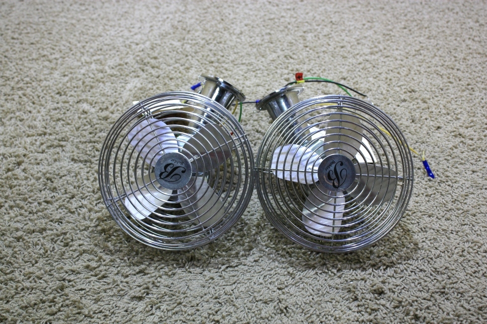 USED SET OF 2 BOMAR MOTORHOME DASH FANS CF-712 FOR SALE