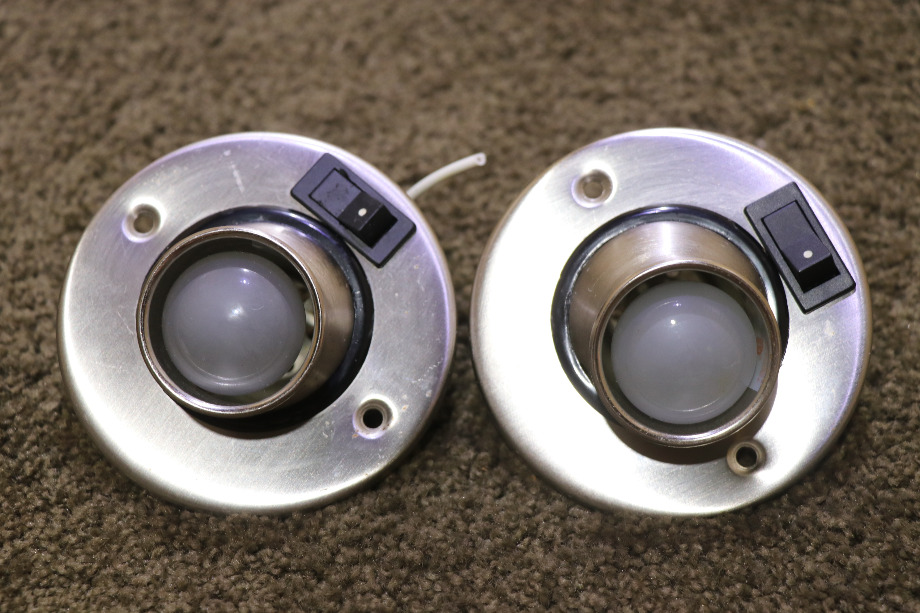 USED MOTORHOME SET OF 2 SWIVEL READING LIGHT FIXTURES FOR SALE